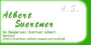 albert svertner business card